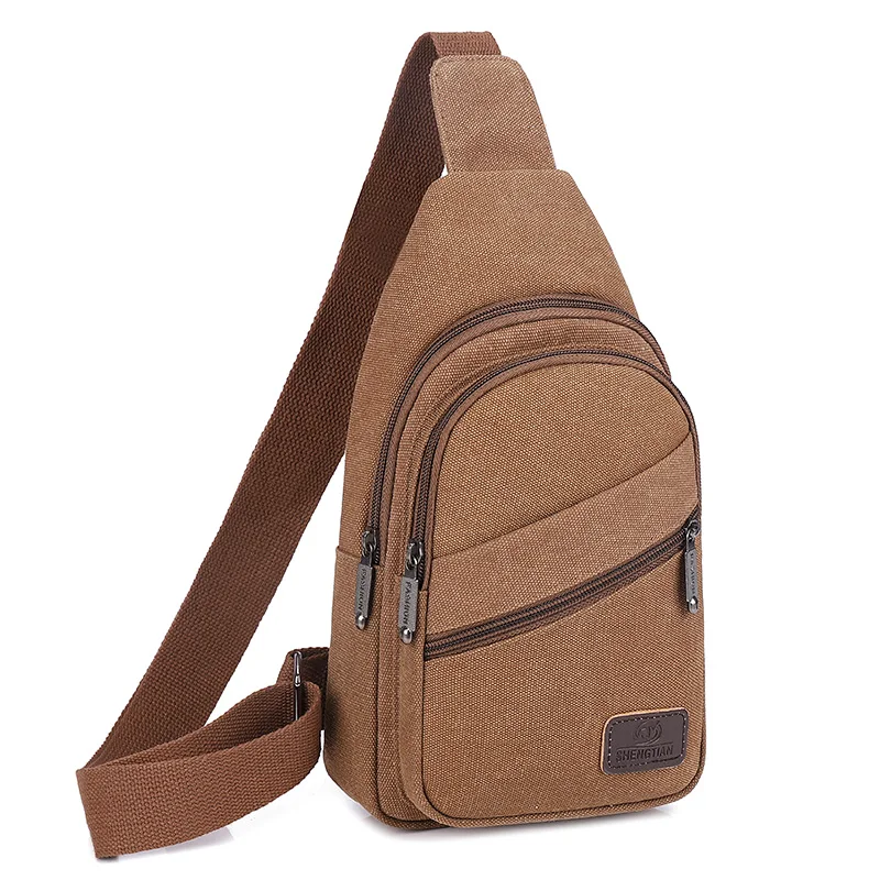 Fashion Trend Casual Men Chest Pack Canvas Crossbody Bags for Men Shoulder Handbag Travel Cross Body Bag Chestbags ZX-109.