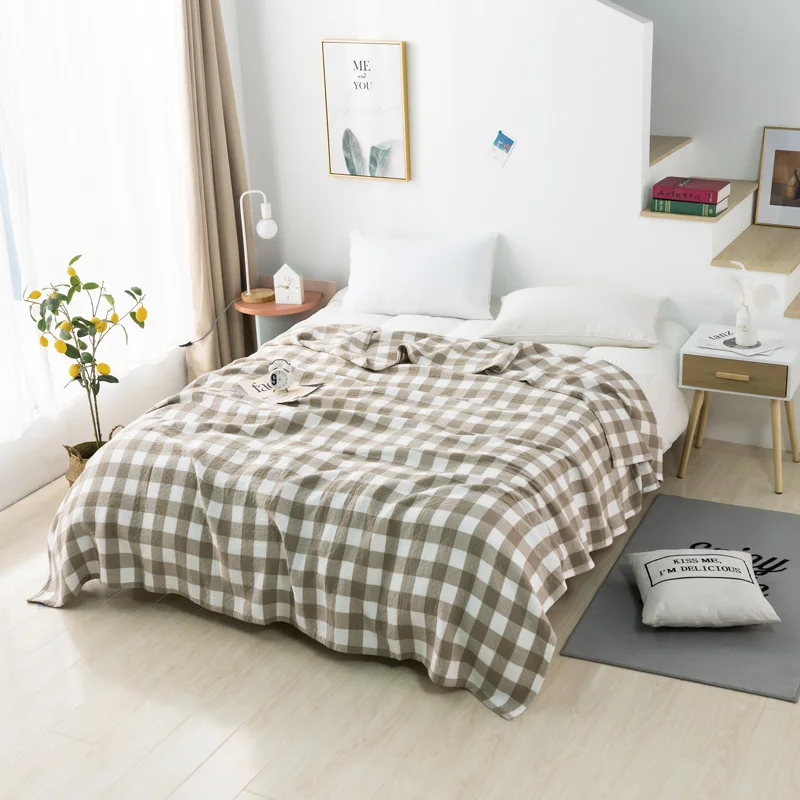 

6 layer gauze towelling covered with summer thin single blanket office nap blanket child blanket quilt