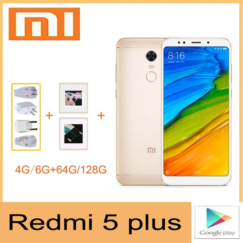 

mobile phone Xiaomi Redmi 5 plus Global Firmware Cellphone Smartphone 4000mah Battery Dragon Instock Big Promotion