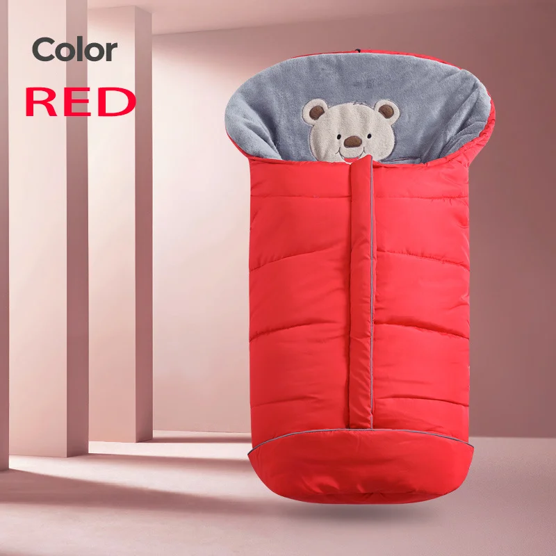 

2020Autumn And Winter Thickened Baby Stroller Sleeping Bag Baby Windproof And Kick-proof Sleeping Bag Warm Envelope For Newborn