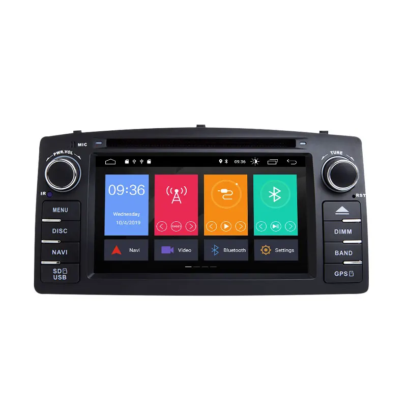 Автомобильный мультимедийный DVD-плеер 2 din android 10 для Toyota Corolla E120 BYD F3 стерео GPS