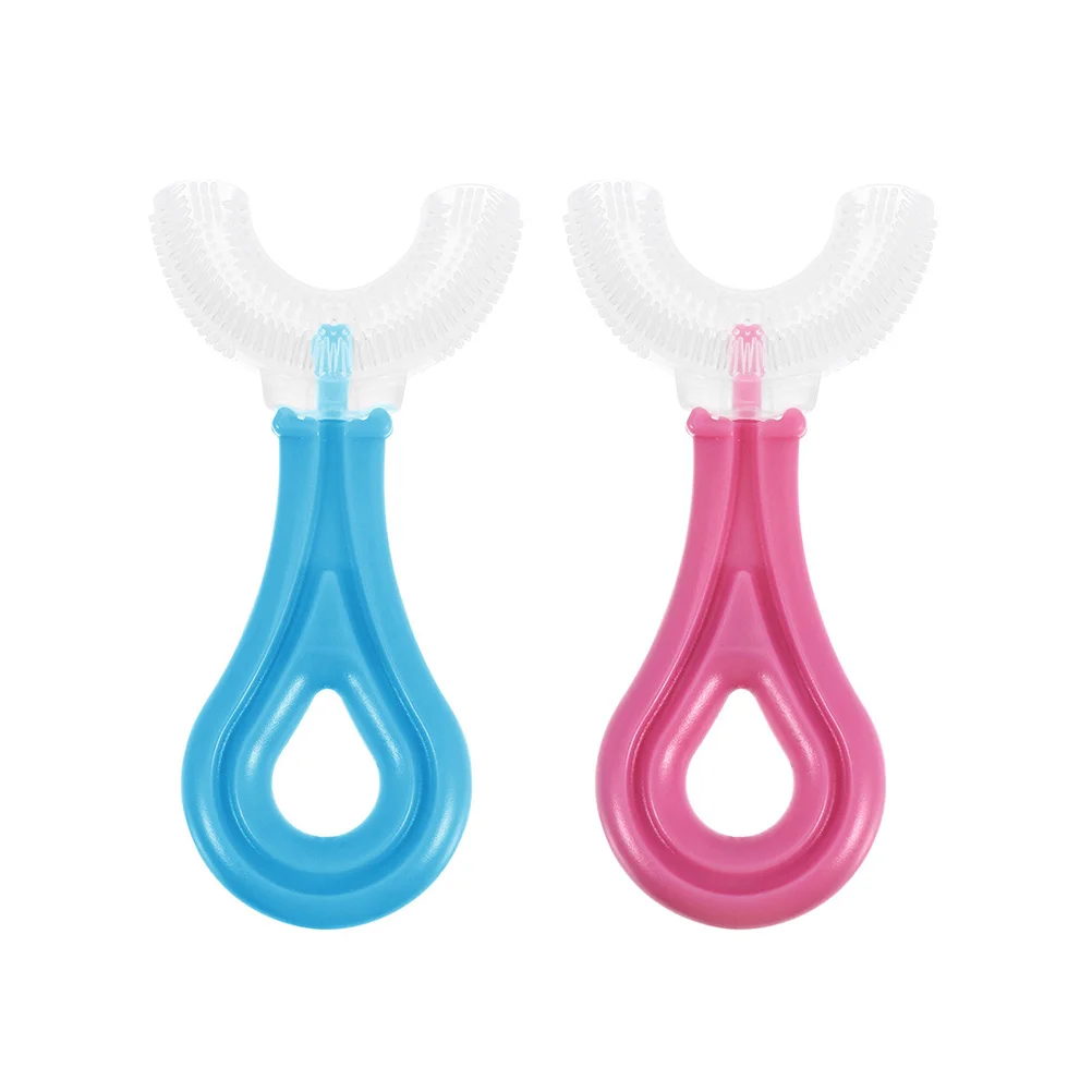 

2 Pcs U-shaped Toothbrush Practical Kid's Toothbrush Tooth Cleaning Brush