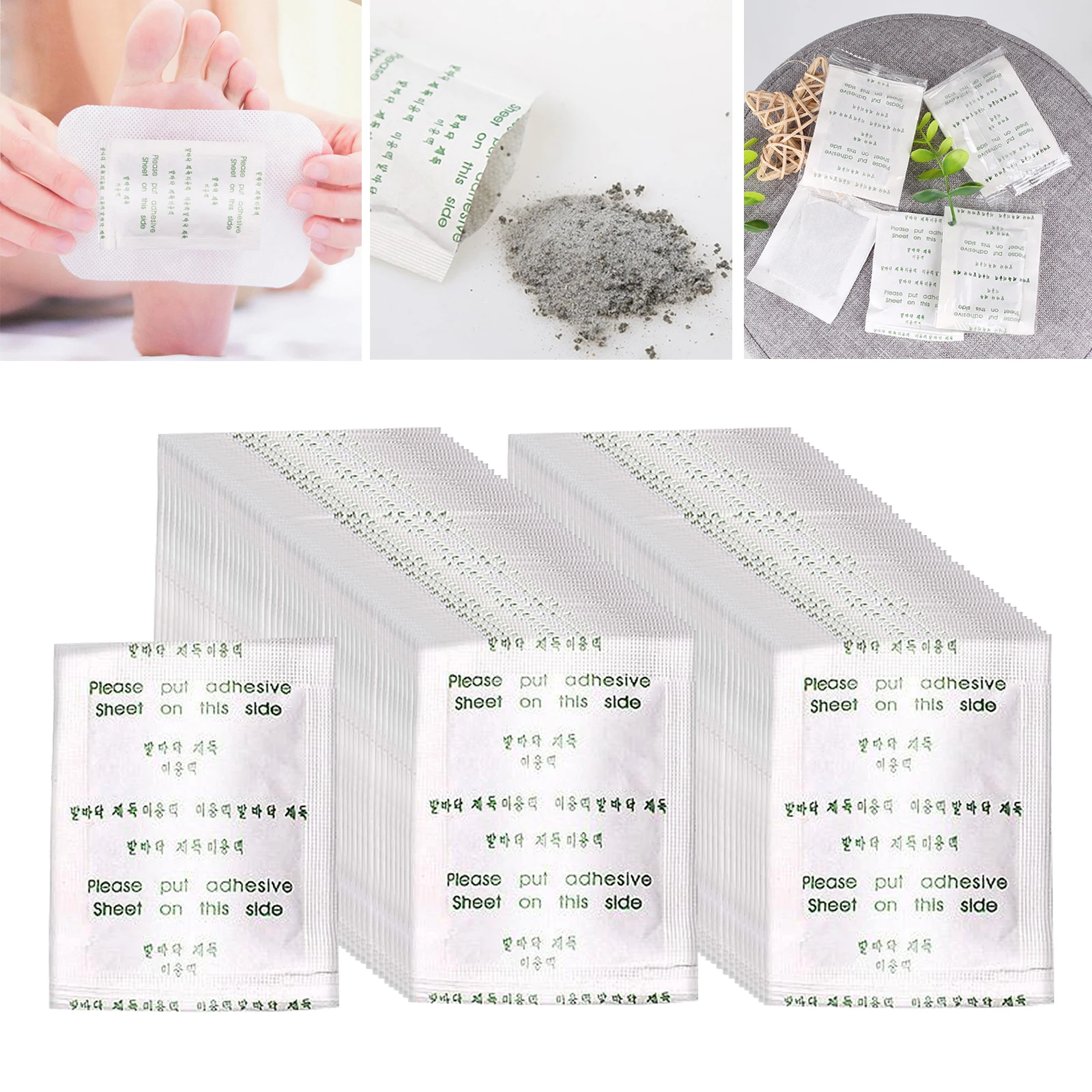 

100Pcs Natural Cleansing Foot Pads Patch Fatigue Relief Odor