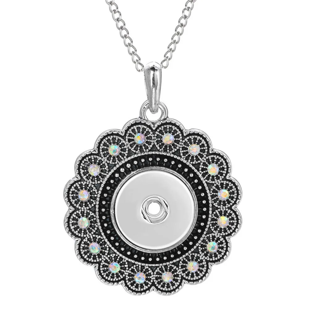 Новое ожерелье с защелкой 18 мм винтажные Круглые Подвески со стразами | Украшения