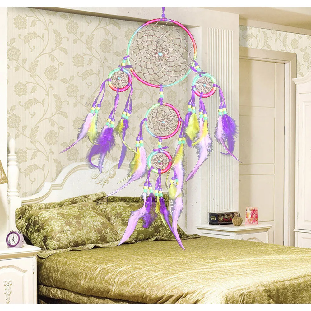 Креативная красочная пятикольцевая Подвеска для дома в виде снов индийский