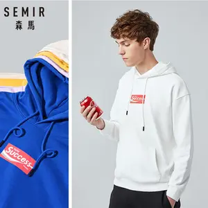 Толстовка SEMIR мужская с капюшоном, пуловер, Свитшот из мягкого хлопка, уличная модная одежда, спортивная верхняя одежда с надписью, свободные топы, 2021