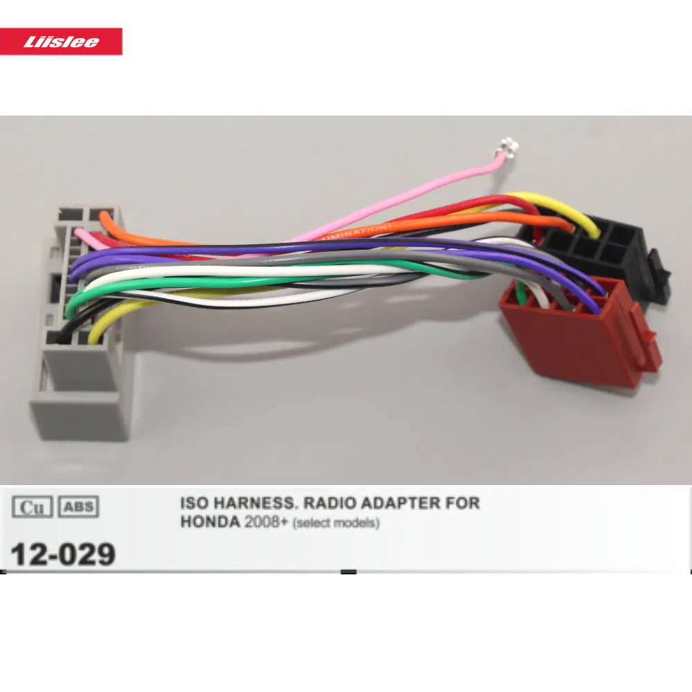 DIN ISO Жгут адаптер для HONDA Elysion/City/Airwave/Freed Car Factory Radio 24 штыря Мужской Кабельный CU-ABS