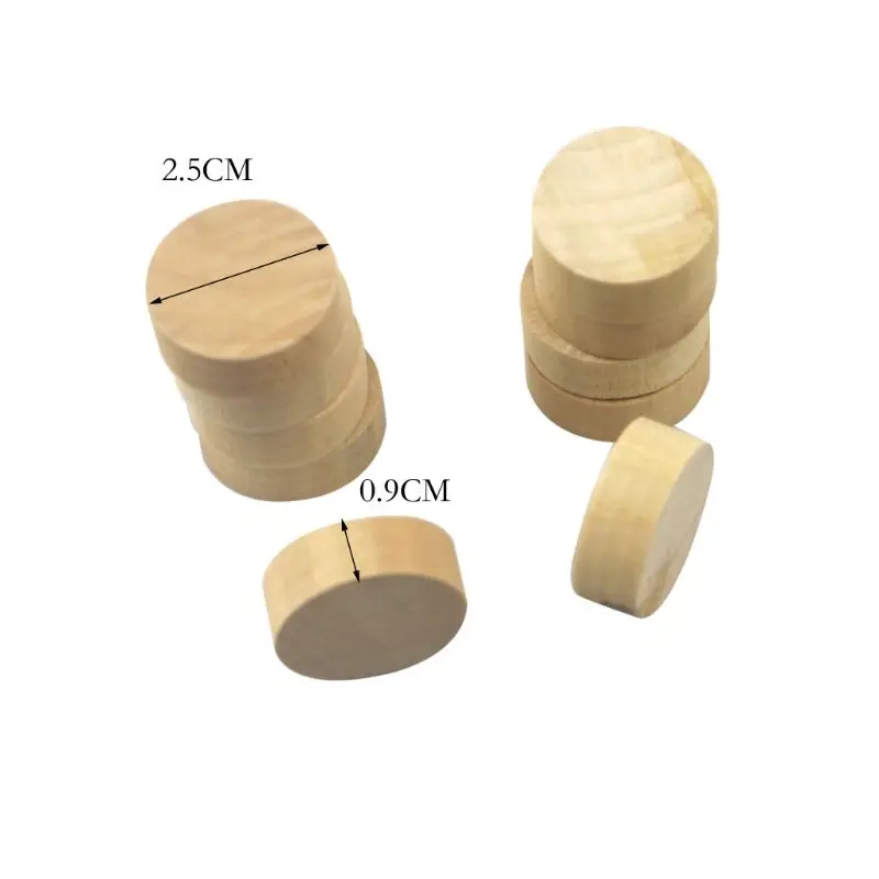 

10pcs Wooden Chess Pieces for Hockey Catapult Accessories Board Games Parent-child Interactive Toy