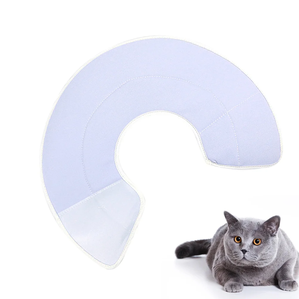 

Cotton Elizabethan Collar Pet Recovery Collar Protective Dog Puppy Collar (Blue, Size XS)