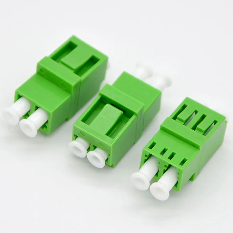 50pcs New LC/APC Optical Fiber Connector Adapter High-Low Flange Coupler Single Multi-Mode Adapter Free Shipping TO Brazil