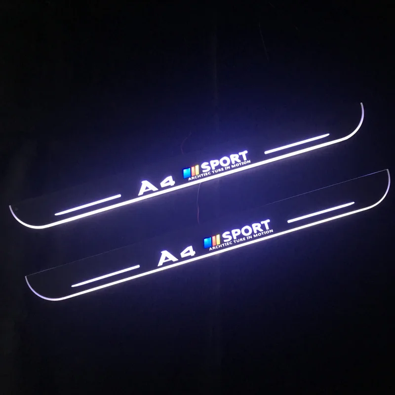 

Car LED Door Sill Scuff Plate For Audi A4 B8 B9 S4 RS4 2008 2009 2010 - 2019 Exterior Parts Pathway Dynamic Welcome Pedal Light