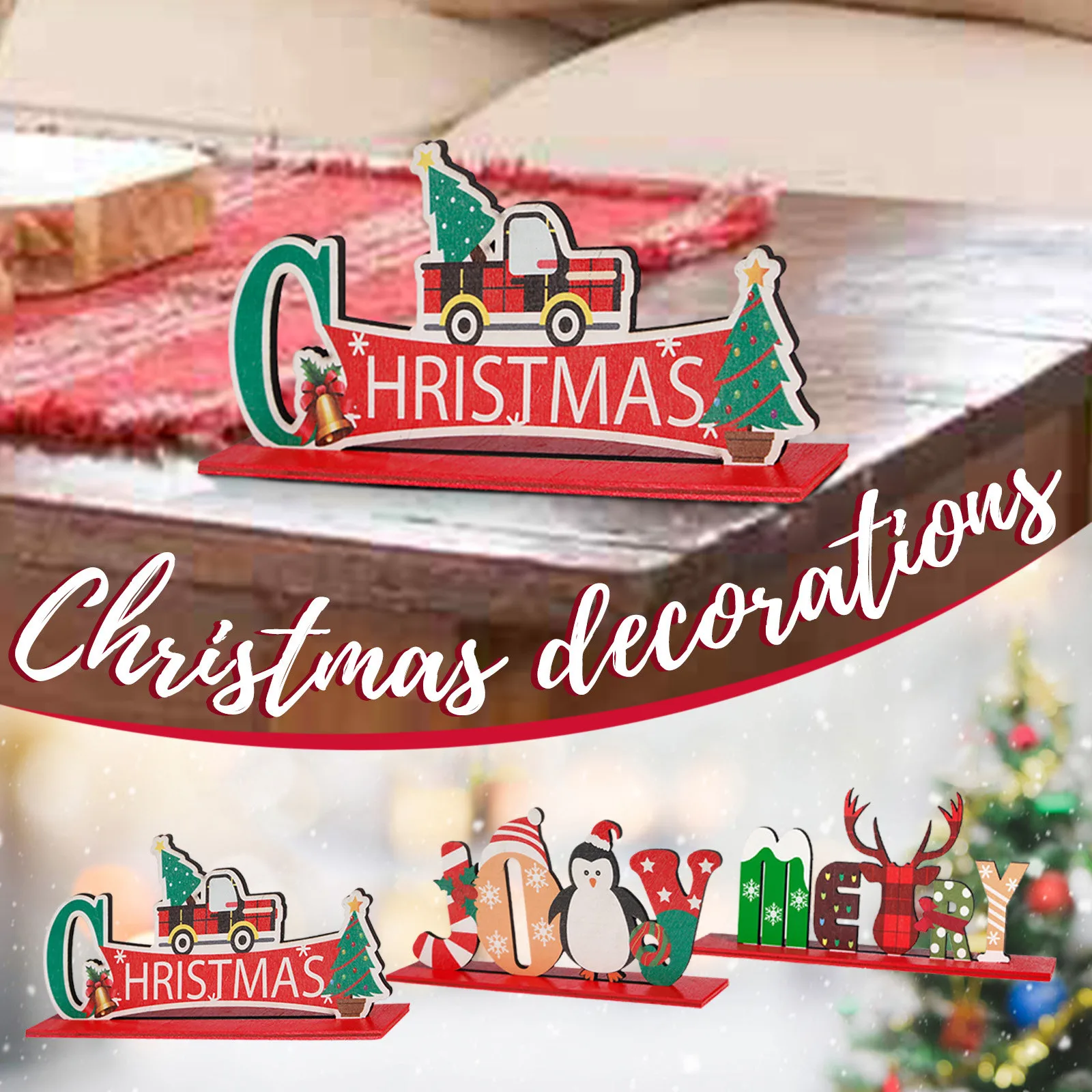 

Фотофон для домашнего декора, праздничное украшение, деревянные цветные буквенные украшения вечерние ничное украшение