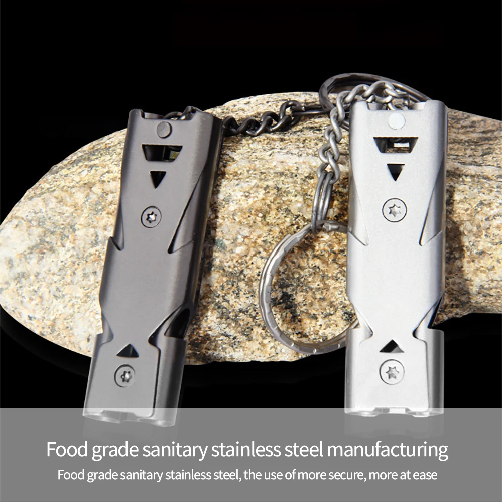 Hot Aluminum High-frequency Molle Emergency Survival Whistle Keychain for Camping Hiking Outdoor Sport Accessories Tools 150 dB | Спорт и