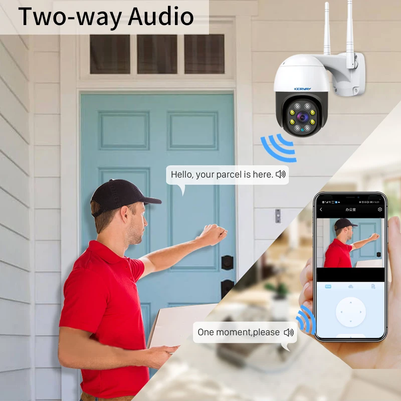 Купольная камера видеонаблюдения поворотная Беспроводная сетевая