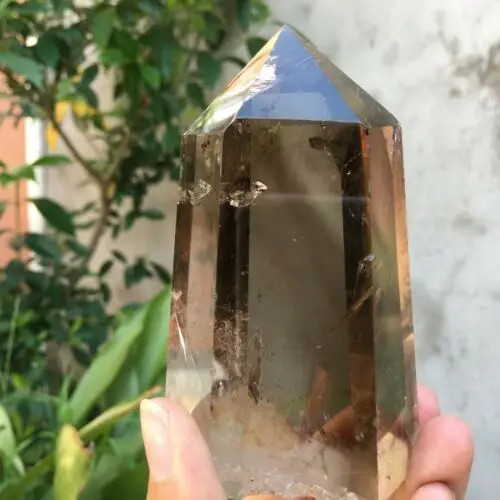 360-380 г натуральный Смоки Кварц обелиск кристаллическая палочка точечное