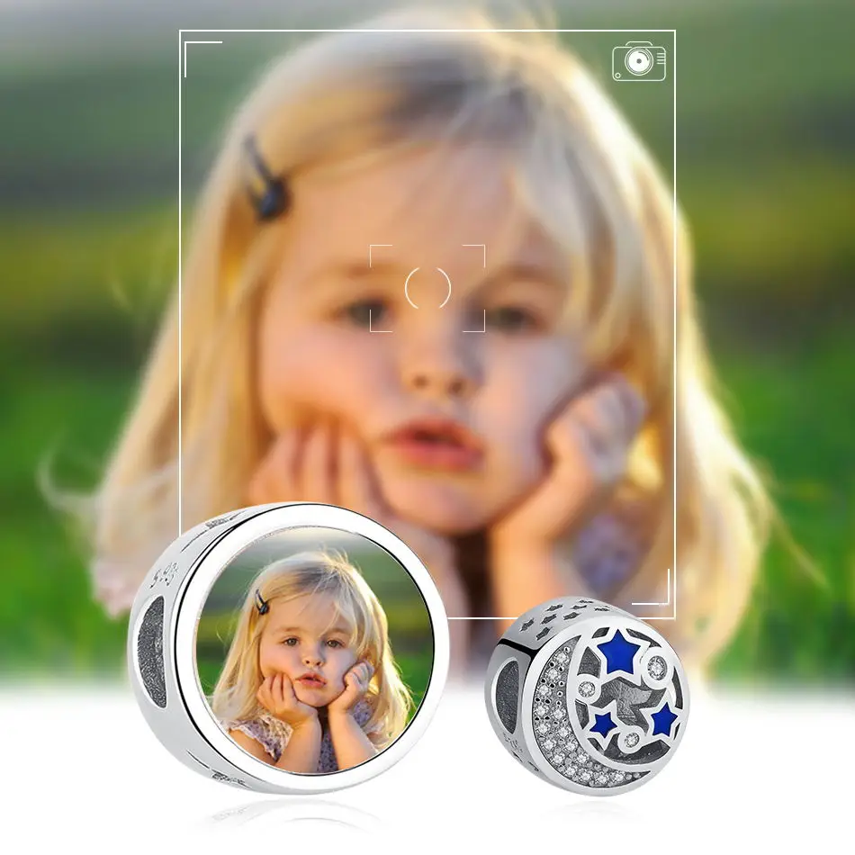 Новый оригинальный бусины из стерлингового серебра 925 очарование синяя глазурь