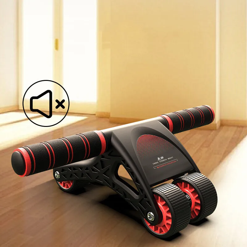 

Waist Belly Muscle Exerciser Equipment Four Wheel Roll Ab Roller Abdominal Muscle Trainer Indoor Home Training Device Gymnastics