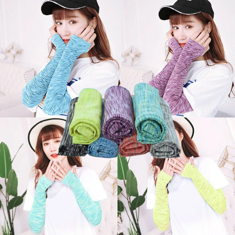 1 пара ледяных шелковых нарукавников для защиты от ультрафиолетовых лучей