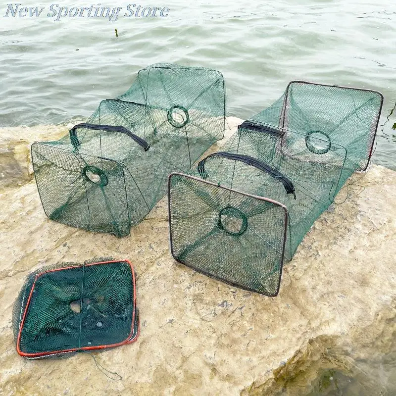 

Fish Trap Net Fishing Gear Crab Prawn Shrimp Crayfish Lobster Crawdad Foldable Casting Net Fishing Cage Outdoor