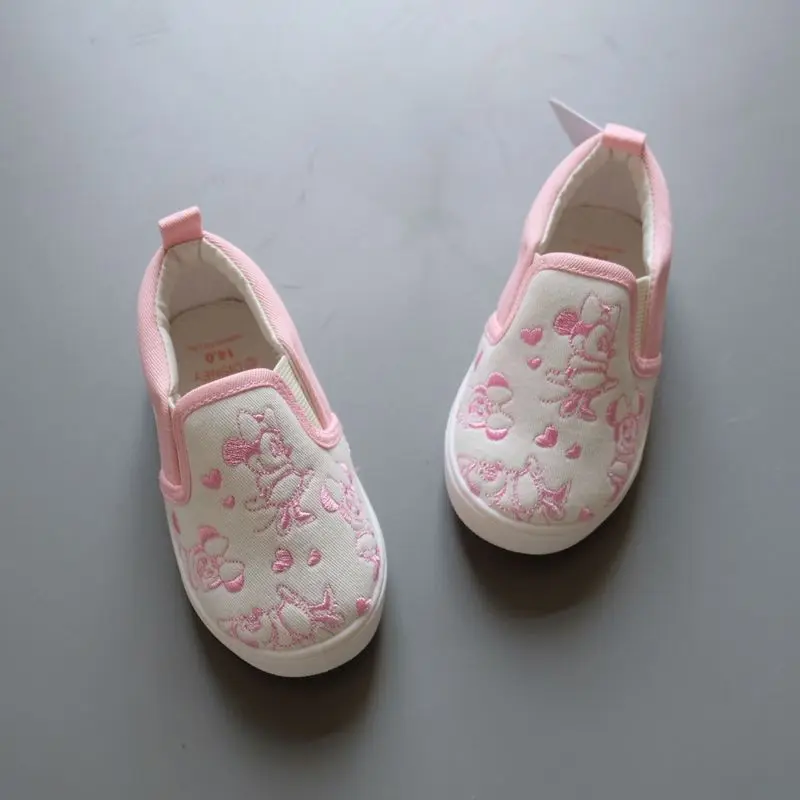 Детские Нескользящие парусиновые туфли Disney для мальчиков и девочек мультяшный