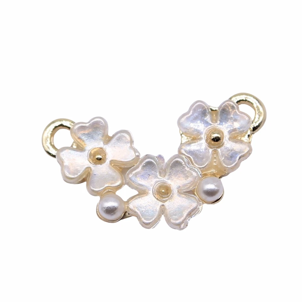 

10pcs 12x18mm KC Gold Color Flowers Charms Pendant For Jewelry Making Earring Making Accessories