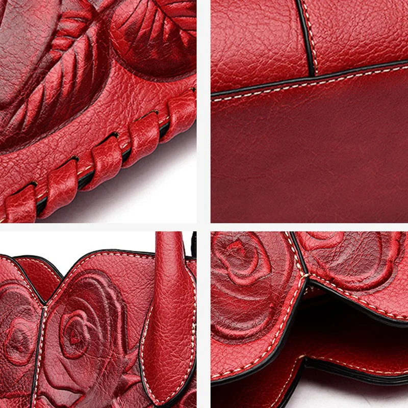 

FGGS-Women's Leather Handbags Luxury Handbags Women's Fashion Embossed Messenger Bags Brand Handbags Tote Bag