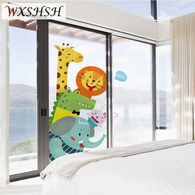 Статическая липкая оконная пленка по индивидуальному размеру милая мультяшная