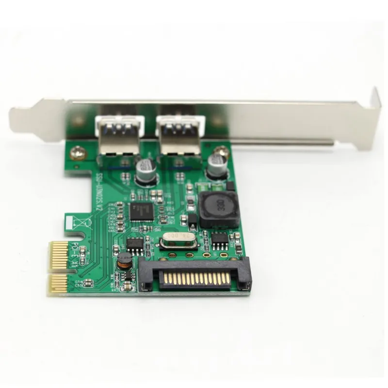 Плата расширения PCI E сдвоенный USB 3 0 с SATA 15PIN порт питания адаптер для Windows