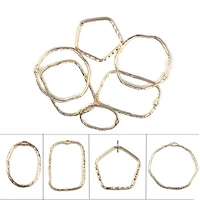 6pcslot zinc alloy big geometric round circle porous connector charms for diy necklace earrings jewelry accessories