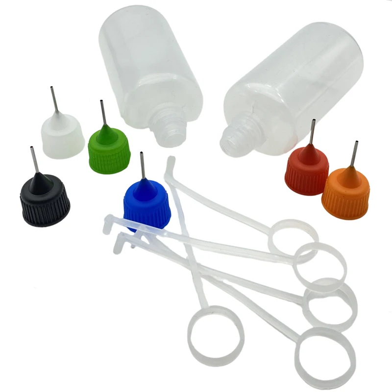 1 шт PE пустые 50 мл Мягкие пластиковые капельницы бутылки с металлической иглой