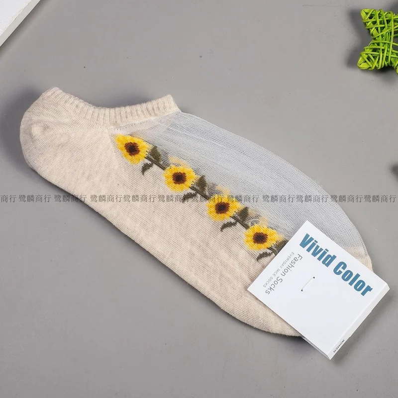 

Socks Women Flower Woman Sock Sunflower Daisy Print Solid Soft Sox Cartoon Ladies Spring Summer Classic Lady Calcetines Hombre
