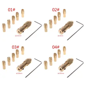 7 шт.компл. 22.354.055.05 мм Электрический моторный вал Мини патрон крепежный зажим 0,5-3,0 мм мала до сверло микро Зажимы Крепления