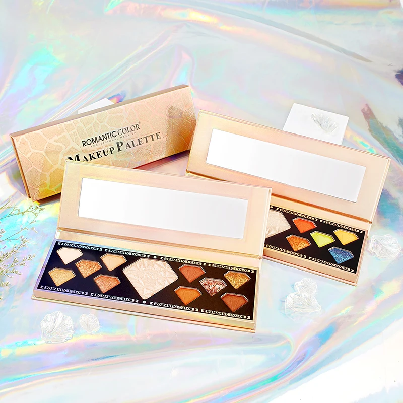 

New 11 Colors Nude Eyeshadow Kit Matte Glitter Eyeshadow Palette Makeup Diamond Glitter Metallic Shiny Nude Eye Pigment Cosmetic