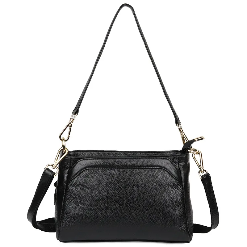 

Factory Direct Sales First Layer Cowhide Satchels Women Shoulder Bag Simple Leather Mother Portable Diagonal Crossbody Handbags