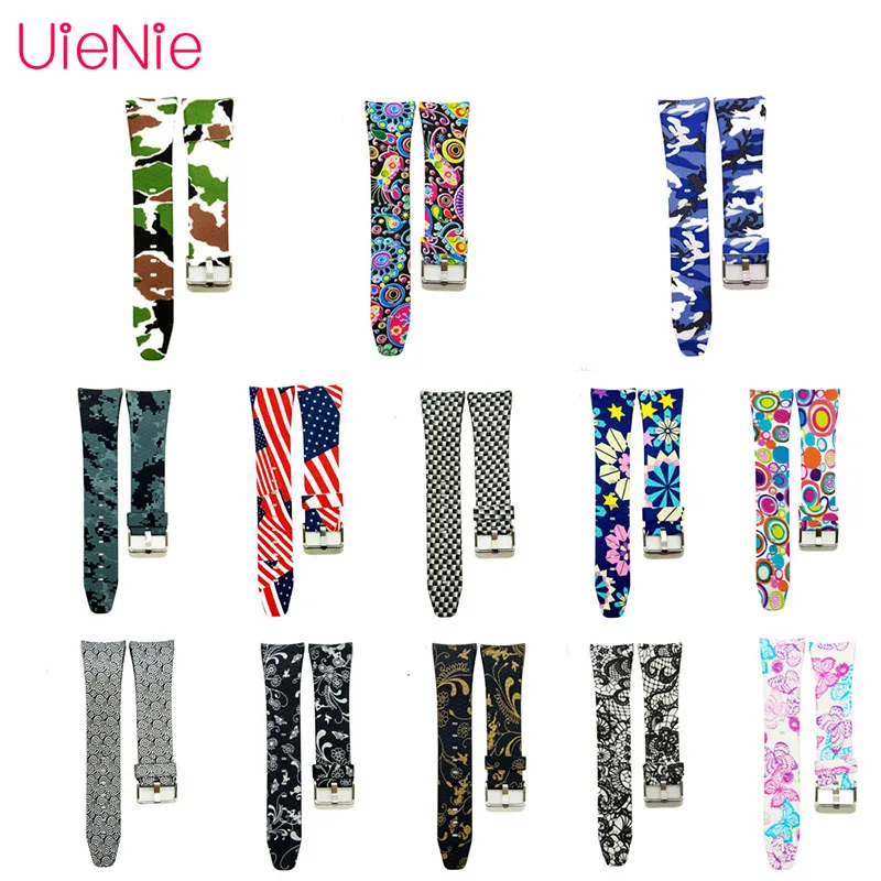 

18mm Floral Strap For Samsung Gear Fit 2 Printed Flower sports Silicone Strap Wristband Classic Bracelet Wristband Accessories