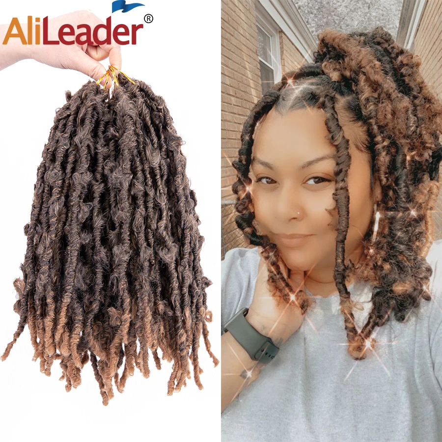 Alileader Синтетические дешевые локоны-бабочки вязаные волосы 12 дюймов мягкие