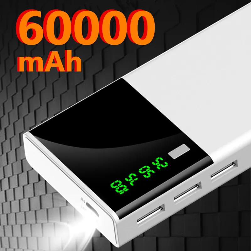 Внешний аккумулятор высокой емкости на 60000 мА · ч с USB портами|Внешние