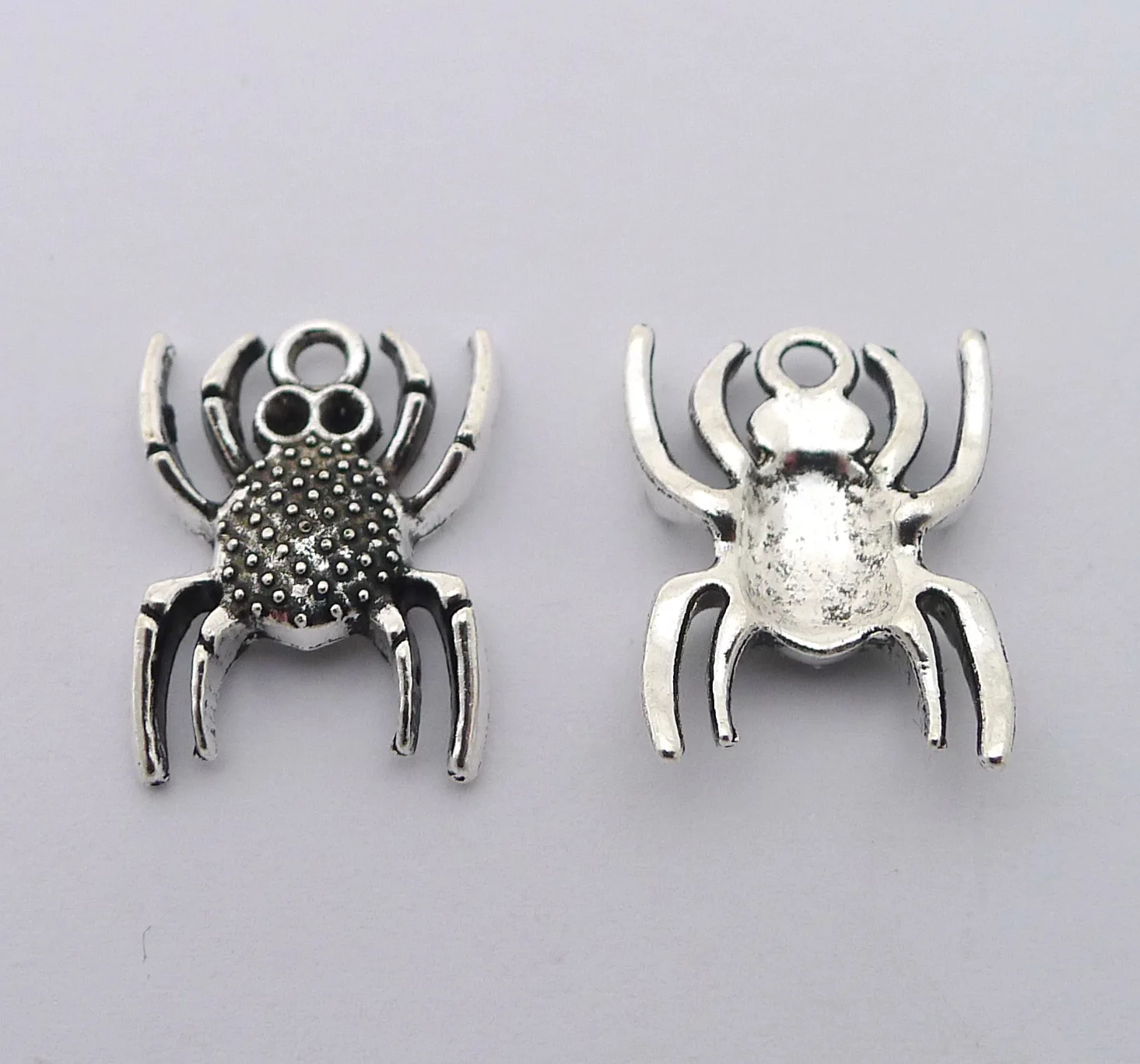 

Charm for making jewelry 10pcs 19x14mm antique silver color Spider charms