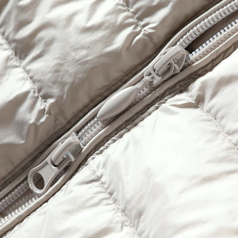 Fitaylor/белый пуховый жилет с капюшоном для женщин Коллекция 2021 года Повседневный