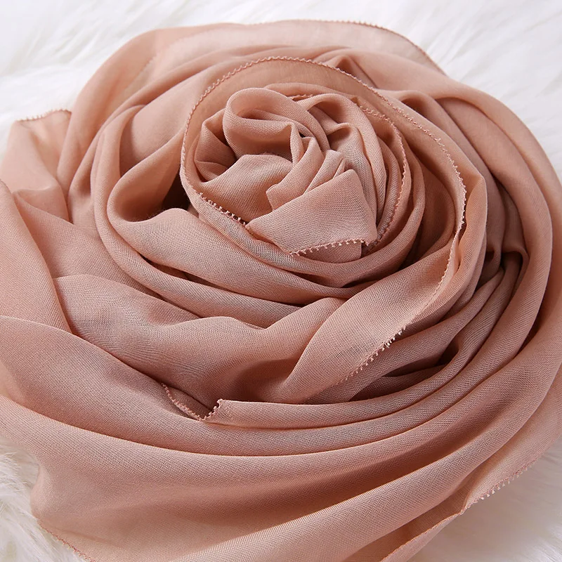 Хиджаб для мусульманской женщины 10 шт./лот однотонные мягкие тяжелые простые