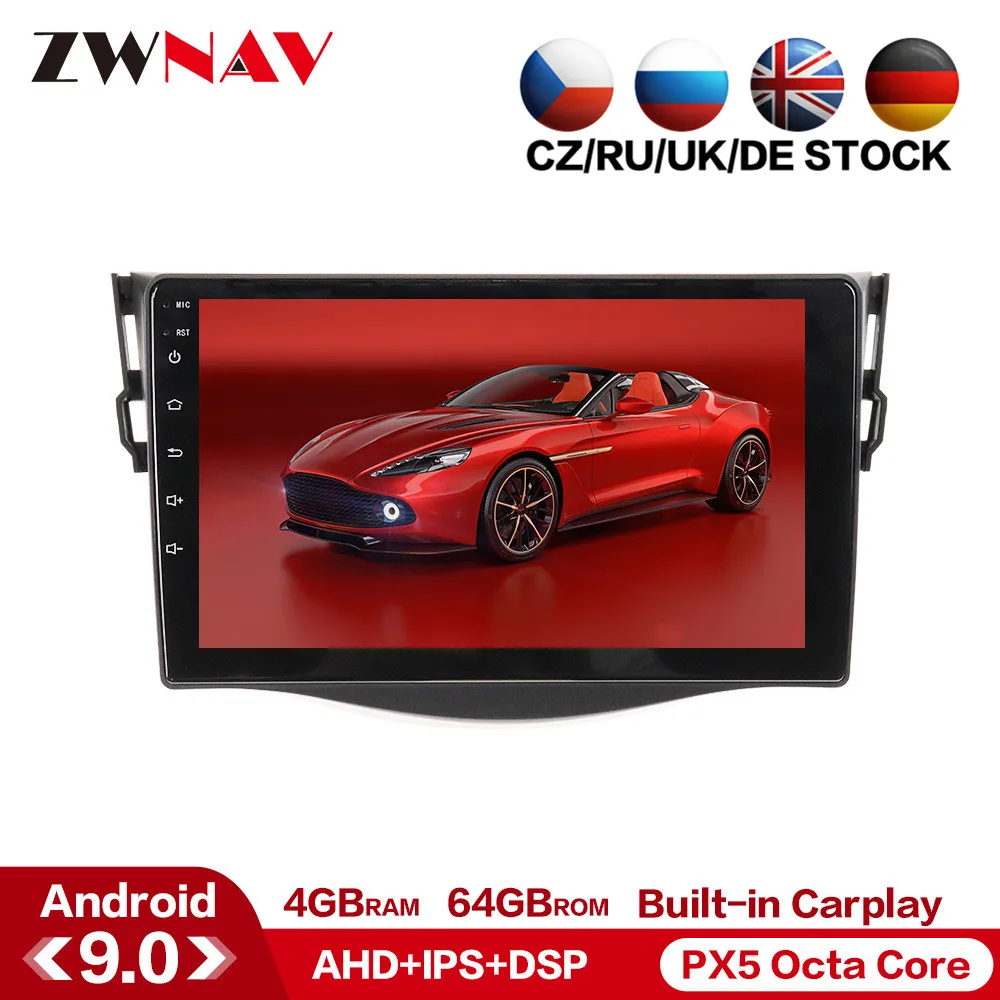 4 + 64 Android 9 0 Автомобильный мультимедийный плеер для TOYOTA RAV4 2006 2012 GPS Glonass навигация
