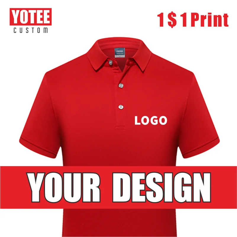 Модная Повседневная недорогая рубашка-поло YOTEE с коротким рукавом и логотипом