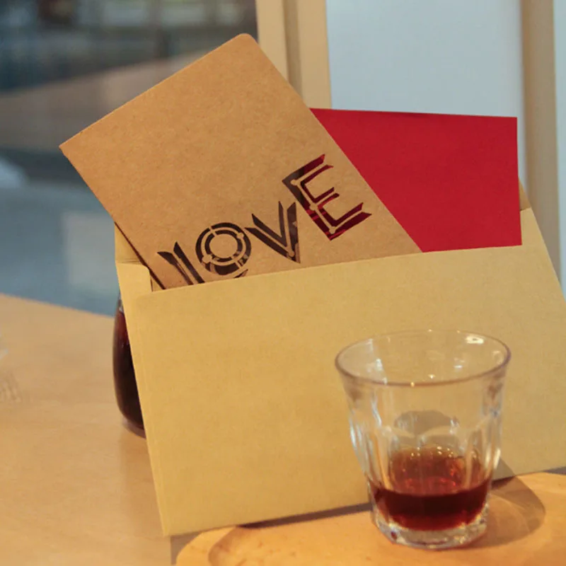 3D Поп ап бумага винтажная почтовая карта День Святого Валентина рождения подарки