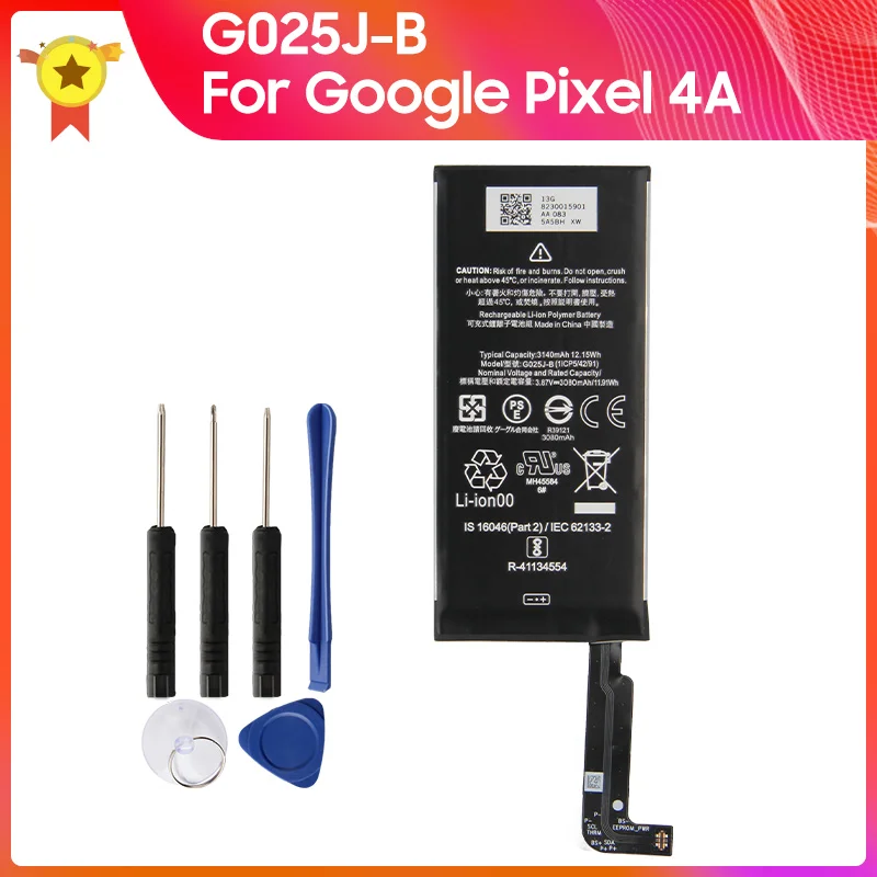 

Genuine Replacement Battery G025J-B for Google Pixel 4A 3080mAh Original Phone Battery
