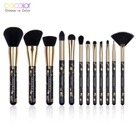docolor 12pcs makeup brushes set eye shadow foundation powder blush blending make up brush cosmetic beauty tool kit maquiagem