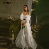 verngo retro full lace boho wedding dresses sweetheart detachable sleeves floor length bridal gowns 2021 vestido de noiva