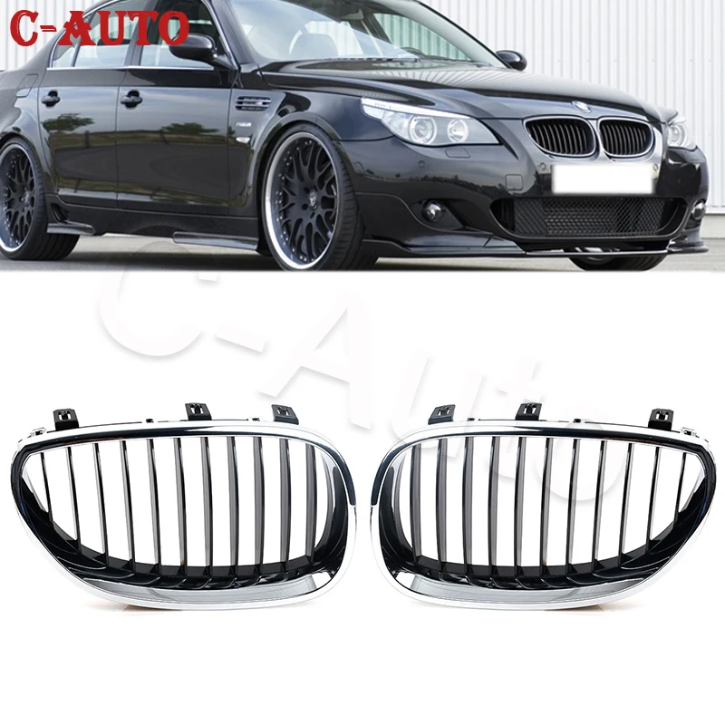 

C-Auto Front Chrome Grille Radiator Grill for BMW E60 E61 520i 523i 525i 530i 525d 535d 540i 545i 550i 51137027061 51137027062