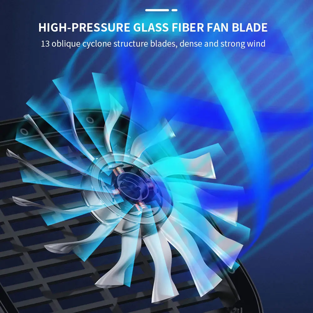 

Rear Seat Fan used at office room, bedside living room studio Car rear seat 3 modes adjustment Full blower with protective cover