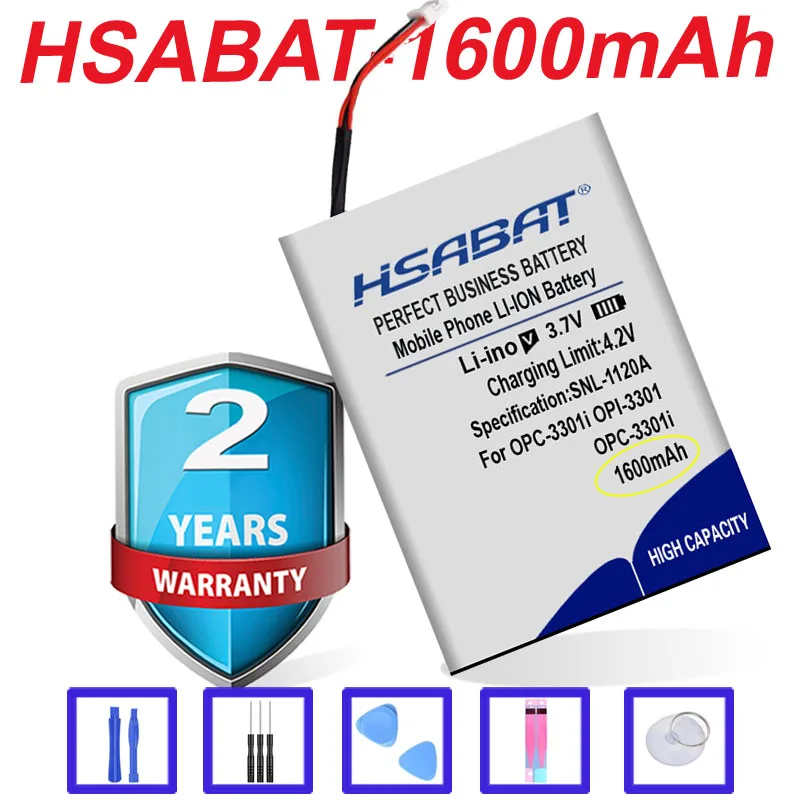 HSABAT 100% Новый 1600 мАч OPC 3301i батарея для оптического OPI 3301 OPR C2013 OPR33015505 0 00 Z66 в