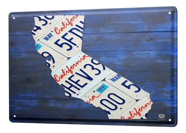 

Жестяной знак Globetrotter Калифорния